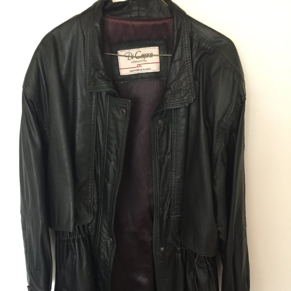 Vintage green leather jacket